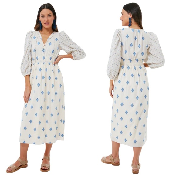 HUNTER BELL Dresses & Skirts - Hunter Bell Blue Medallion Clementine Dress